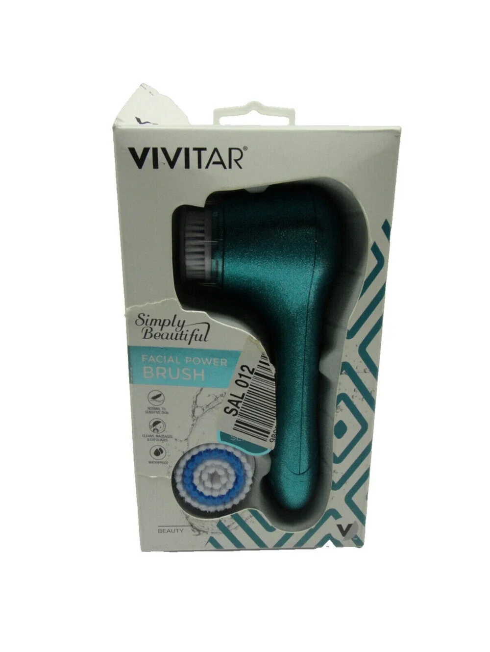 3 pack Vivitar Facial Power Brush Cleansing Facial Brush Metallic, Marble Series